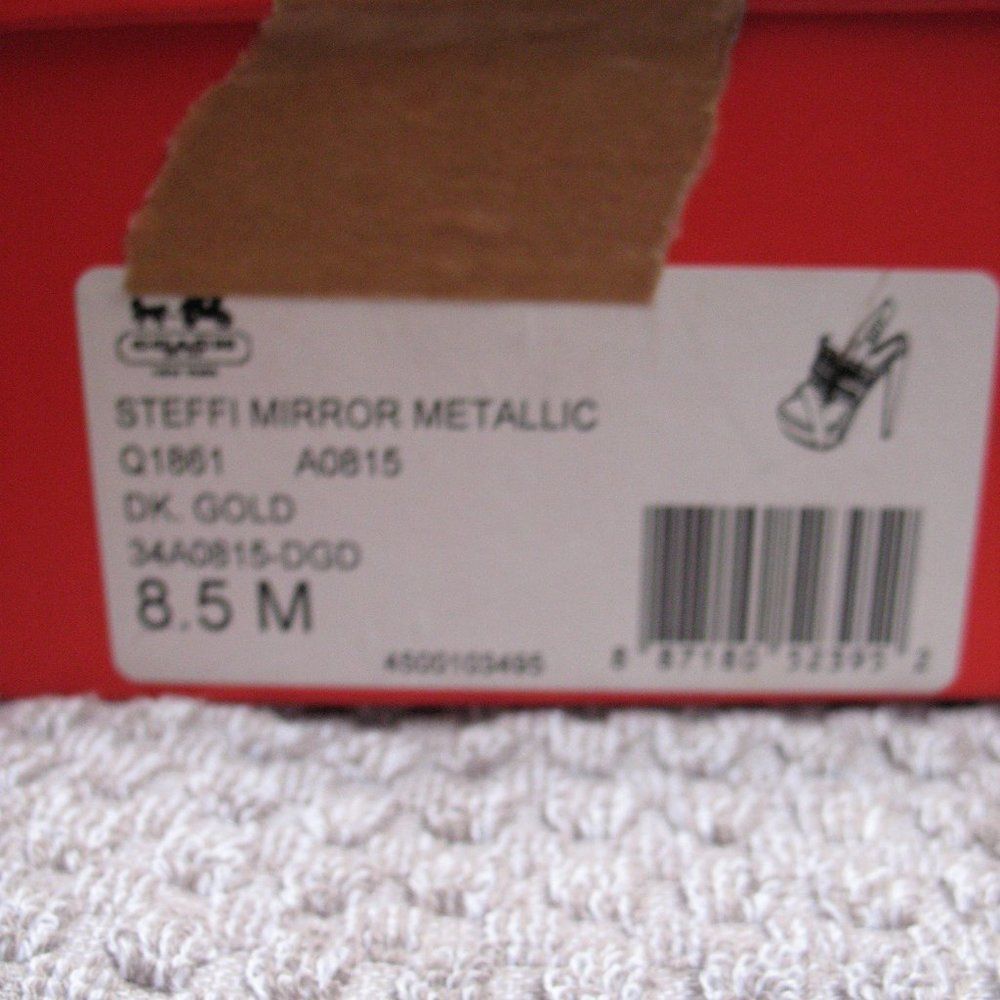 Coach Steffi Metallic  Platform Heels Shoes - Picture 11 of 11